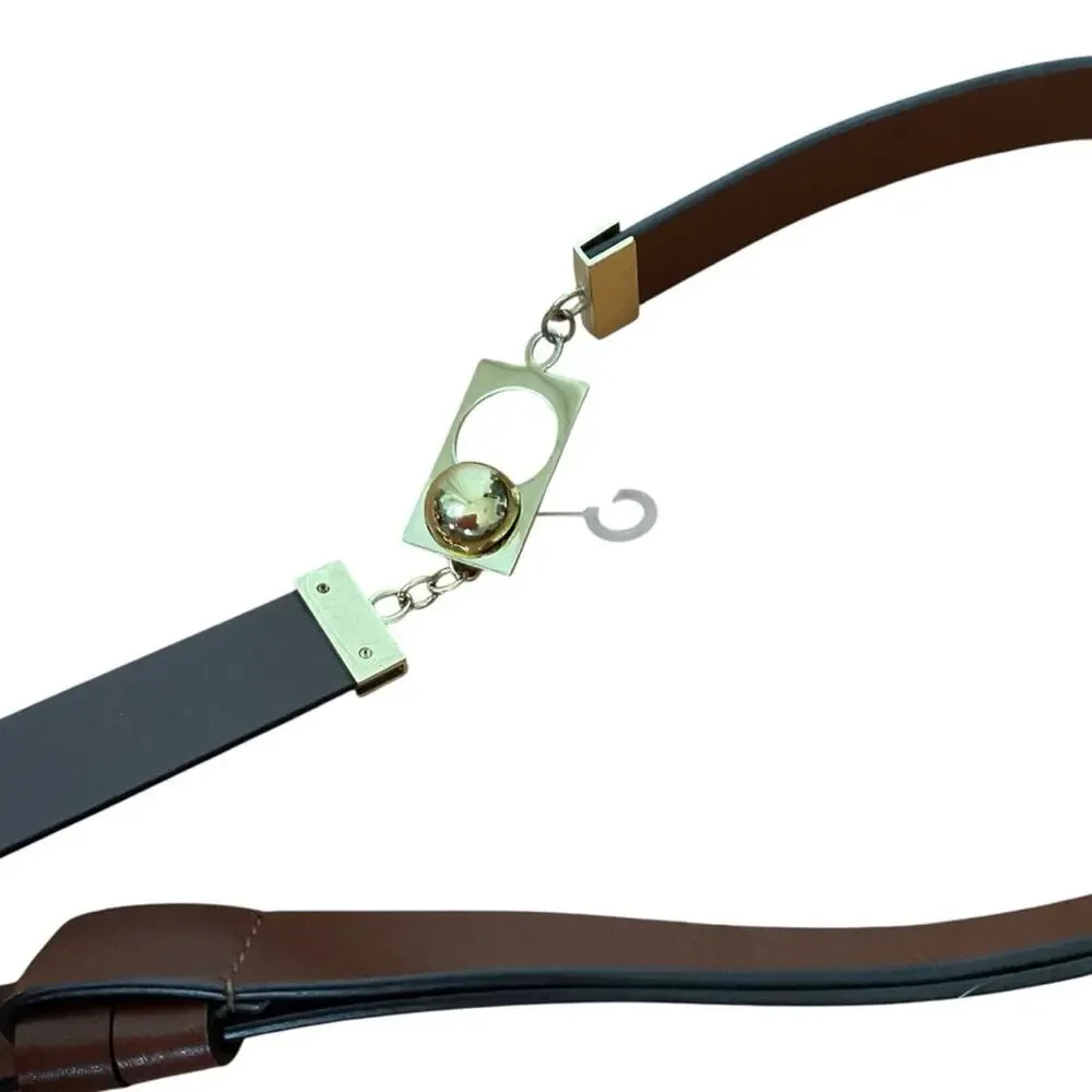 Chicos brown leather belt‎ M/L